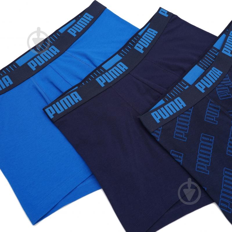 Трусы Puma BOXER LOGO AOP 3P BLUE 93554702 р.S синий - фото 3