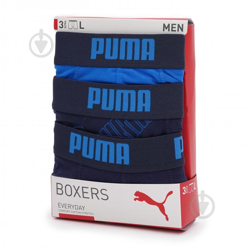 Трусы Puma BOXER LOGO AOP 3P BLUE 93554702 р.S синий - фото 8