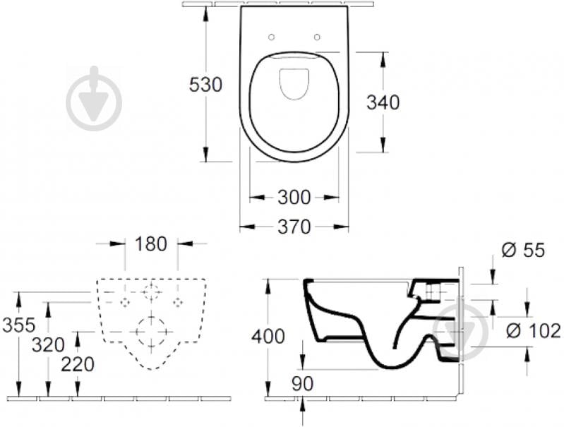 Система инсталляции Villeroy & Boch 92246100 + ViConnect 92249061 хром + унитаз Villeroy & Boch Avento 5656RS01 - фото 5