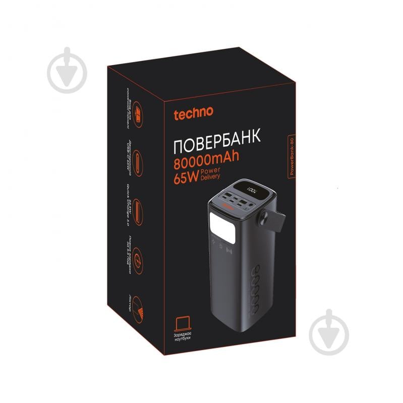 Повербанк Techno Powerbank-80 80000 mAh black (powerbank-80) - фото 11