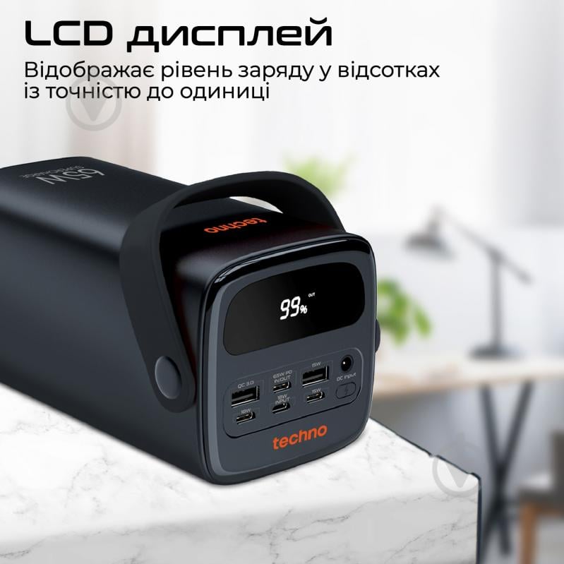 Повербанк Techno Powerbank-80 80000 mAh black (powerbank-80) - фото 7