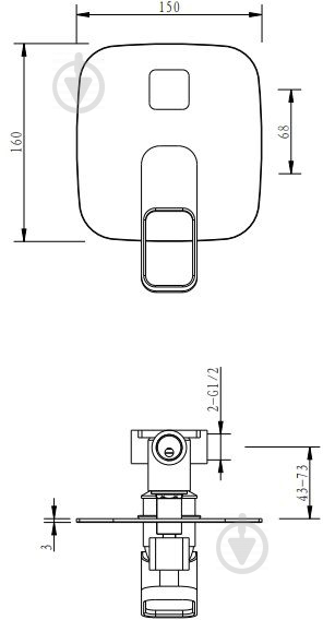 Змішувач для душу Aqua Rodos Terra 90441 R - фото 3