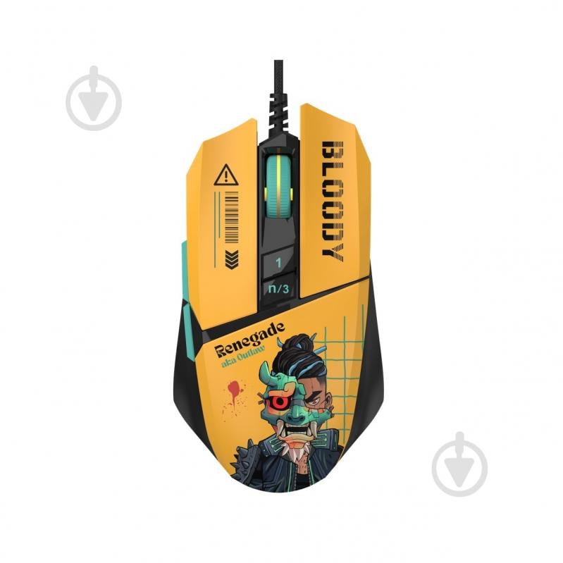 Игровая мышь BLOODY RGB, 12000 CPI yellow (W63 Max (Renegade Sunset)) - фото 1