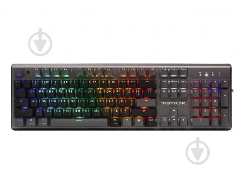 Клавіатура ігрова A4Tech FS100 (Stone Black) (FS100 (Stone Black)) неонове підсвічування, USB, FS Switches black - фото 1 Клавіатура ігрова A4Tech FS100 (Stone Black) (FS100 (Stone Black)) неонове підсвічування, USB, FS Switches black - фото 1