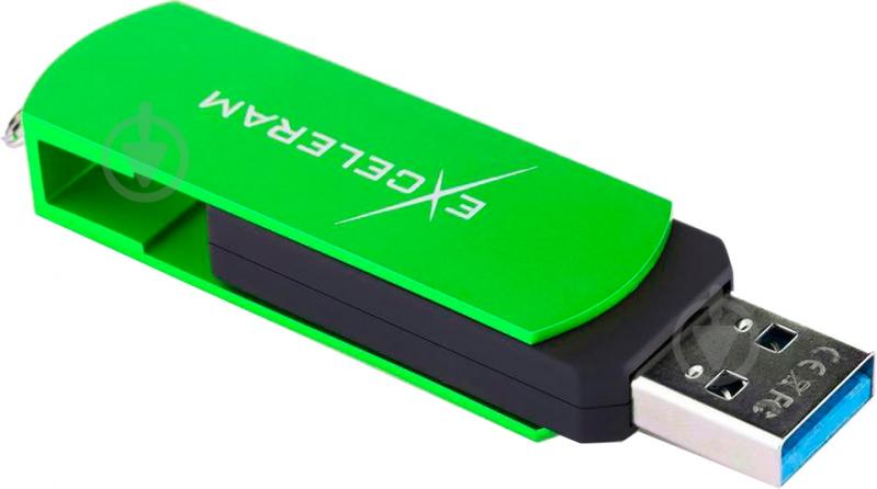 Флеш-пам'ять Exceleram P2 Series 32 ГБ USB 2.0 green (EXP2U2GRB32) - фото 1