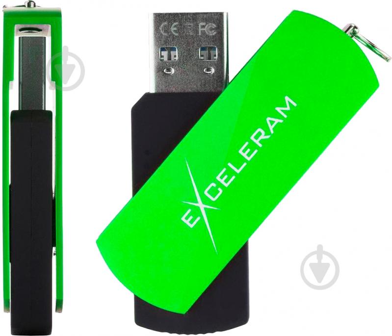 Флеш-пам'ять Exceleram P2 Series 32 ГБ USB 2.0 green (EXP2U2GRB32) - фото 6