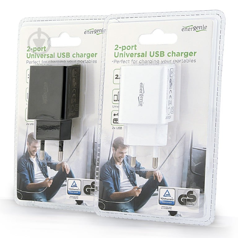 Зарядний пристрій EnerGenie USB 2.1A EG-U2C2A-03-MX колір в асортименті - фото 2