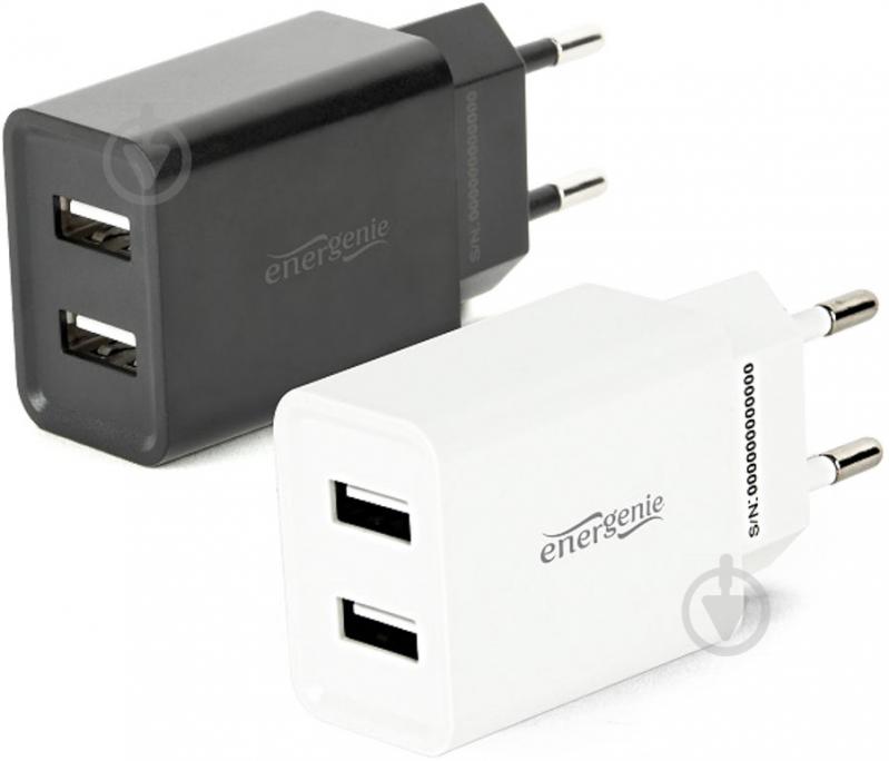 Зарядний пристрій EnerGenie USB 2.1A EG-U2C2A-03-MX колір в асортименті - фото 1