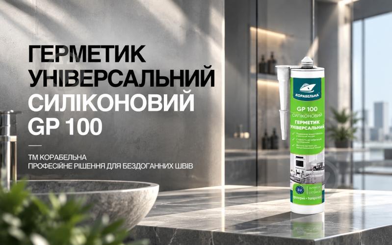 Герметик силиконовый КОРАБЕЛЬНА GP 100 белый 280 мл - фото 2 Герметик силиконовый КОРАБЕЛЬНА GP 100 белый 280 мл - фото 2