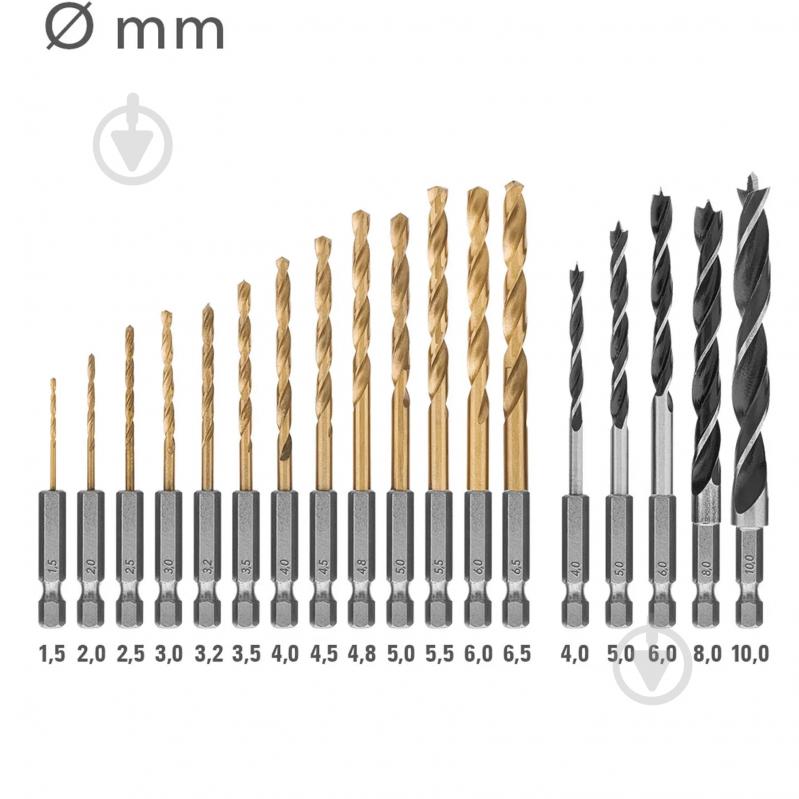 Набор бит и сверл Trotec Hexagon Shank Drill and Bit Set 49 шт. DAS302819 - фото 10