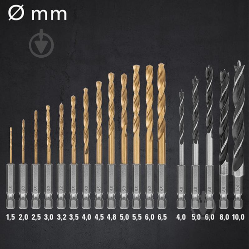 Набор бит и сверл Trotec Hexagon Shank Drill and Bit Set 49 шт. DAS302819 - фото 18
