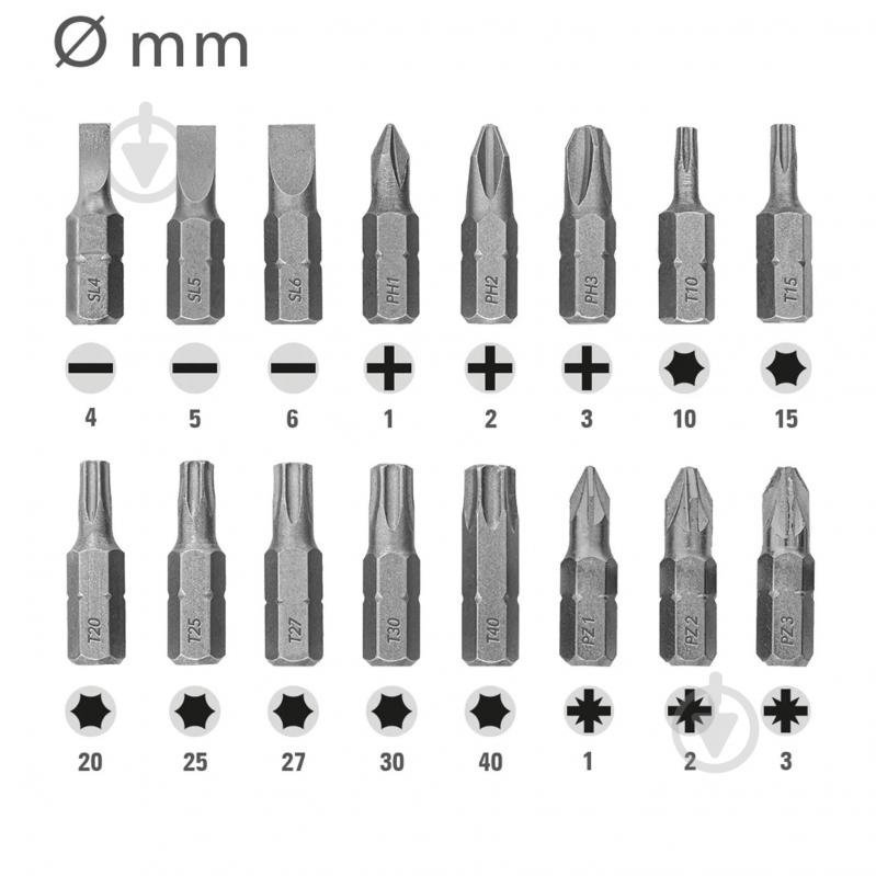 Набор бит и сверл Trotec Hexagon Shank Drill and Bit Set 49 шт. DAS302819 - фото 13