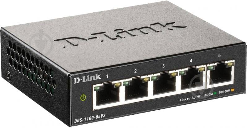 Коммутатор D-Link DGS-1100-05V2 Easy Smart - фото 2