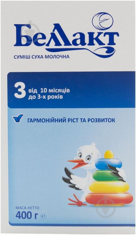 Суха молочна суміш Беллакт для гармонійного розвитку та росту 3 400 г 4810263019581 - фото 1