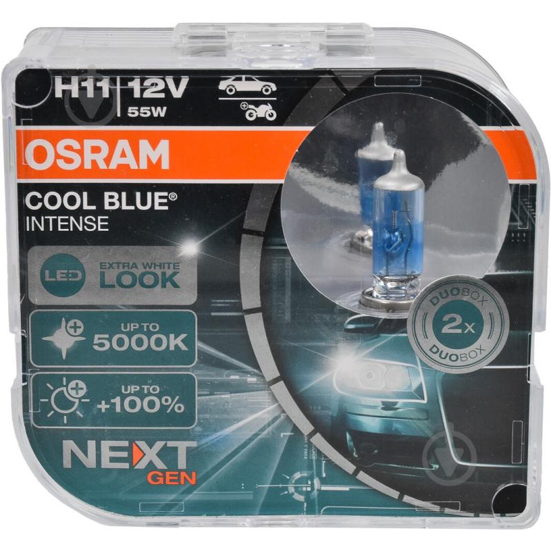 Автолампа галогенная Osram Cool Blue Intense (Next Gen) H11 55 Вт 2 шт.(OS 64211CBN-HCB) - фото 1