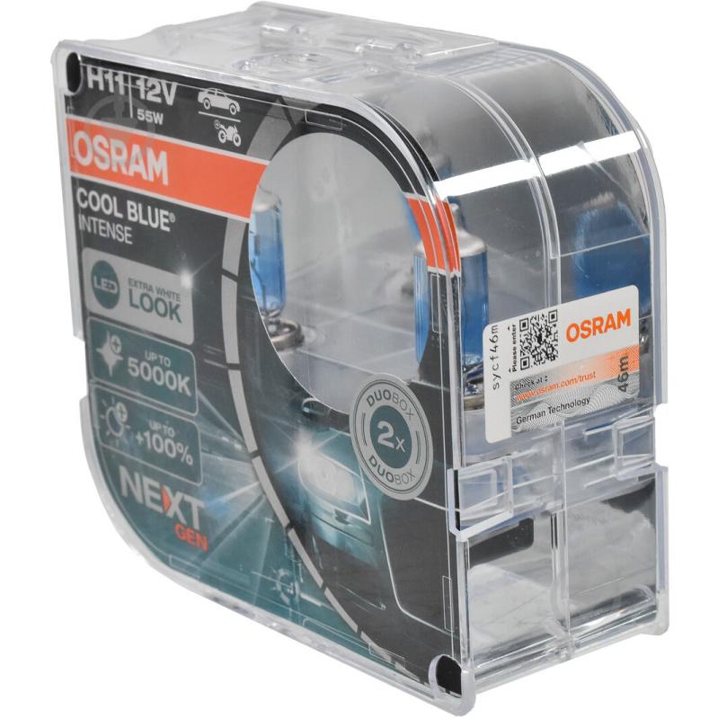 Автолампа галогенная Osram Cool Blue Intense (Next Gen) H11 55 Вт 2 шт.(OS 64211CBN-HCB) - фото 3