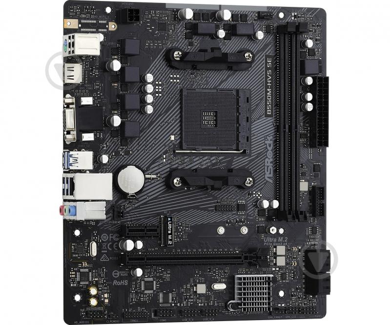 Материнская плата ASRock B550M-HVS_SE (Socket AM4, AMD B550, micro ATX) - фото 2