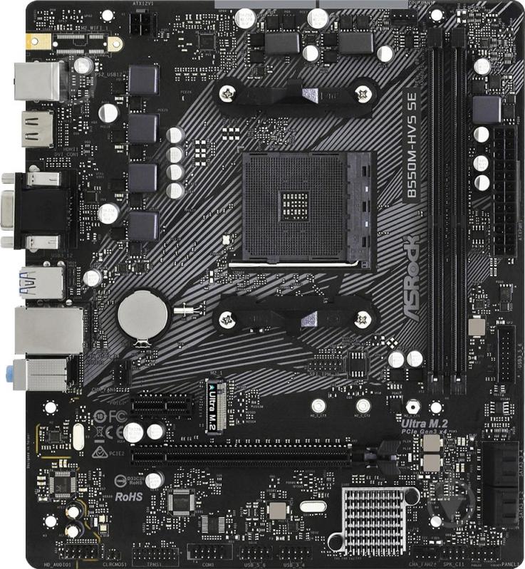 Материнская плата ASRock B550M-HVS_SE (Socket AM4, AMD B550, micro ATX) - фото 1