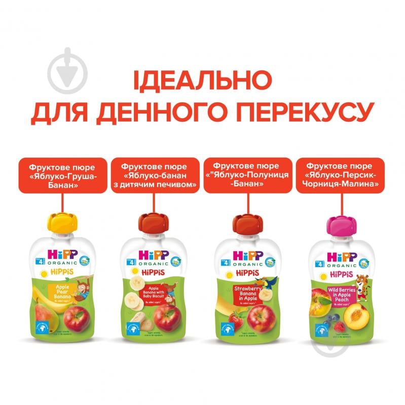 Пюре Hipp Яблоко-груша-банан 100 г 9062300433743 - фото 6