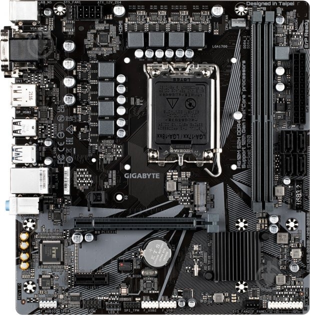 Материнская плата Gigabyte H610M_S2H (Socket 1700, Intel H610, micro ATX) - фото 1