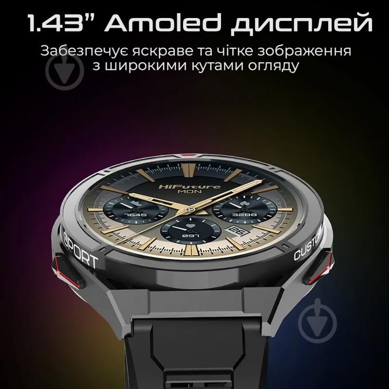 Смарт-годинник HiFuture Active black/yellow (active.black-yellow) - фото 4 Смарт-годинник HiFuture Active black/yellow (active.black-yellow) - фото 4
