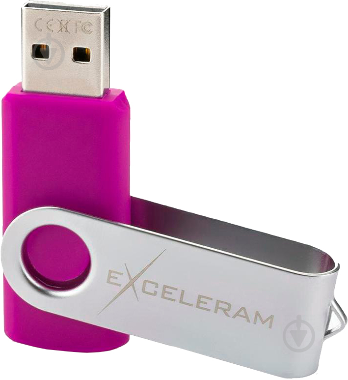 Флеш-пам'ять Exceleram P1 Series 32 ГБ USB 2.0 purple (EXP1U2SIPU32) - фото 1