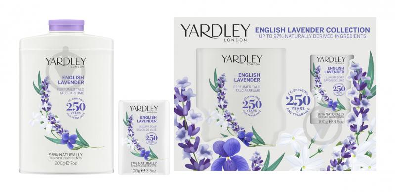 Набір подарунковий для жінок Yardley тальк для тіла Лаванда + мило - фото 2