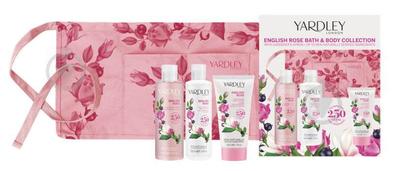 Набор подарочный для женщин Yardley Роза гель для душа + лосьон для тела + крем для рук + косметичка - фото 2