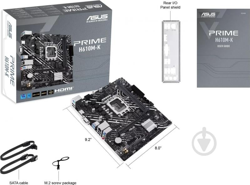 Материнская плата Asus 90MB1GA0-M0EAY0 (LGA1700, Intel H610, micro ATX) - фото 3