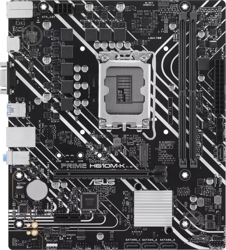 Материнская плата Asus 90MB1GA0-M0EAY0 (LGA1700, Intel H610, micro ATX) - фото 1