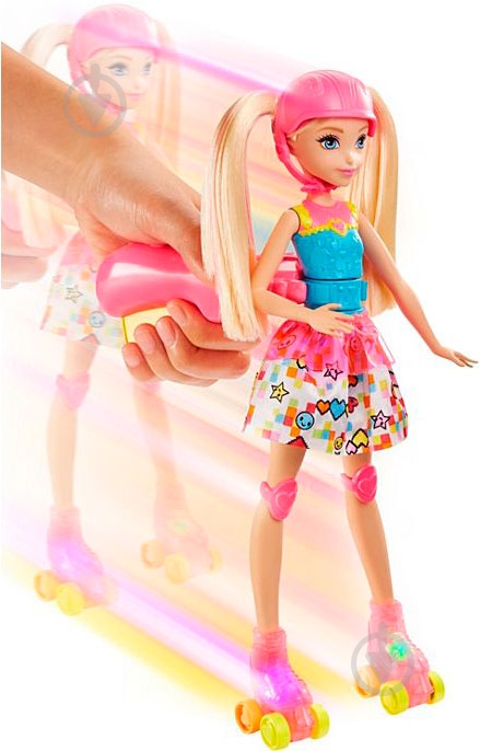 Кукла Barbie Сияющие ролики Виртуальный мир DTW17 - фото 4