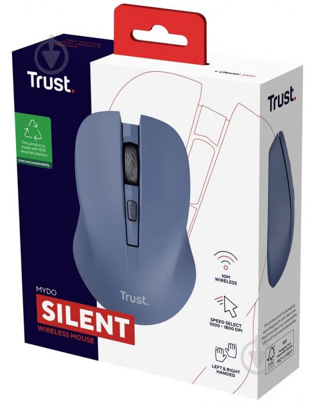 Мышь Trust MYDO Silent WL blue (25041_TRUST) - фото 8