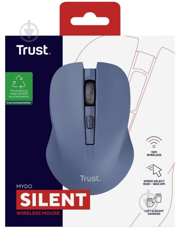 Мышь Trust MYDO Silent WL blue (25041_TRUST) - фото 9