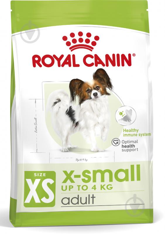 Корм сухой для взрослых собак для малых пород Royal Canin X-SMALL ADULT 0,5 кг (домашняя птица, рис, кукуруза) 500 г - фото 1