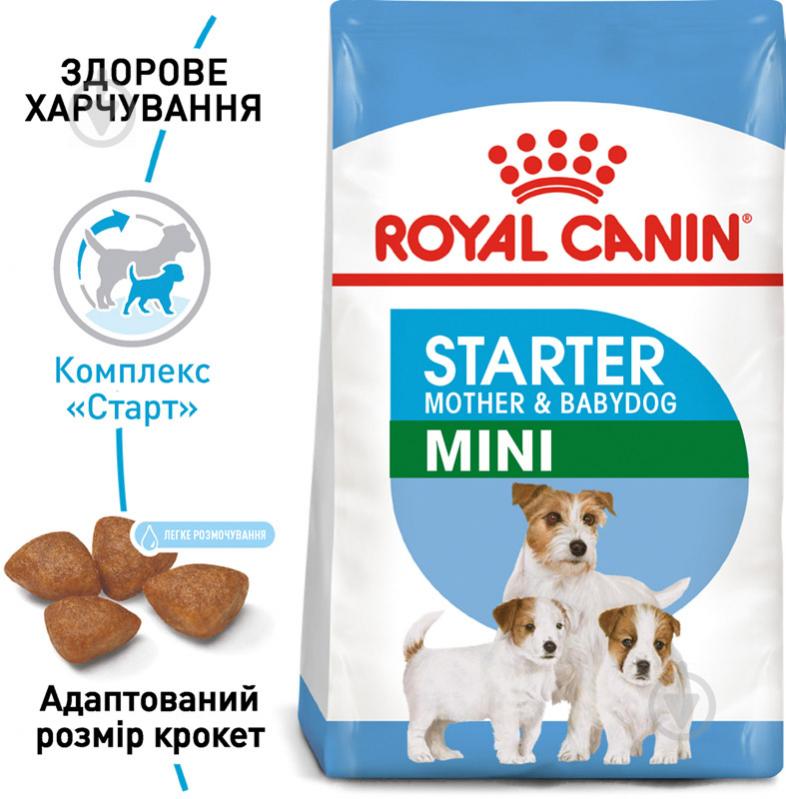 Корм для малых пород Royal Canin для щенков MINI STARTER 1 кг (домашняя птица, рис, кукуруза) 1 кг - фото 2