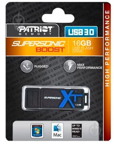 Флеш-память USB Patriot SUPERSONIC BOOST XT 16 ГБ USB 3.0 (PEF16GSBUSB) - фото 4