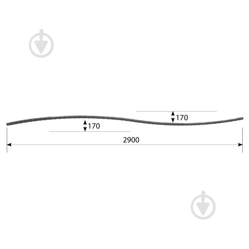 Дуга кованая Артдеко 65.101 170х2900х40х25 мм - фото 2