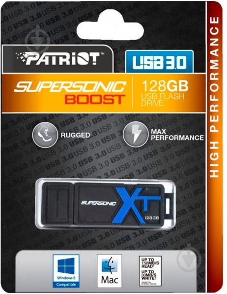 Флеш-память USB Patriot SUPERSONIC BOOST XT 128 ГБ USB 3.0 (PEF128GSBUSB) - фото 3