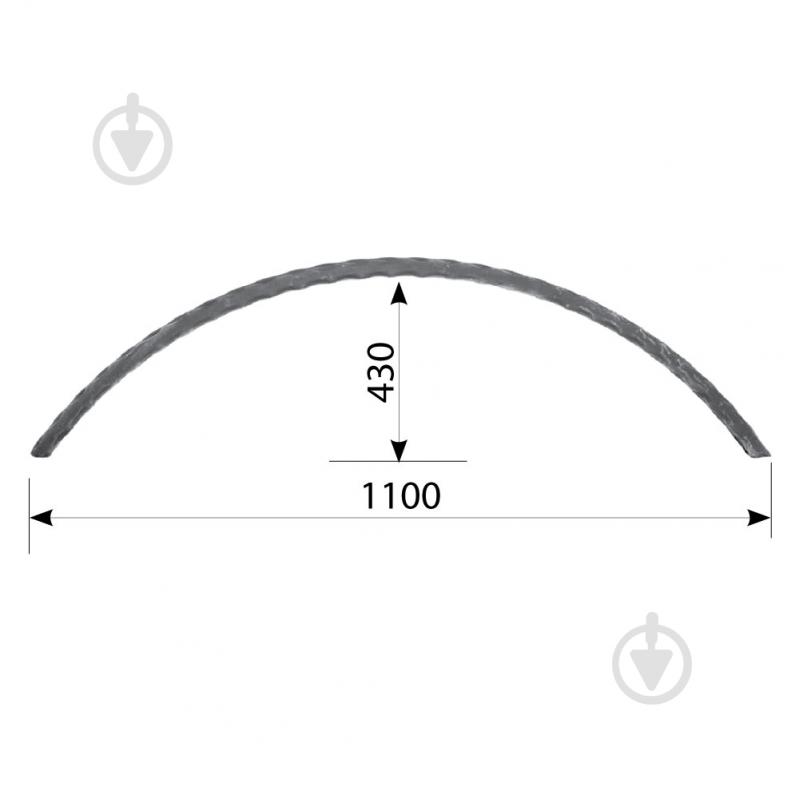 Дуга кованая Артдеко 65.102 430х1100х40х25 мм - фото 2