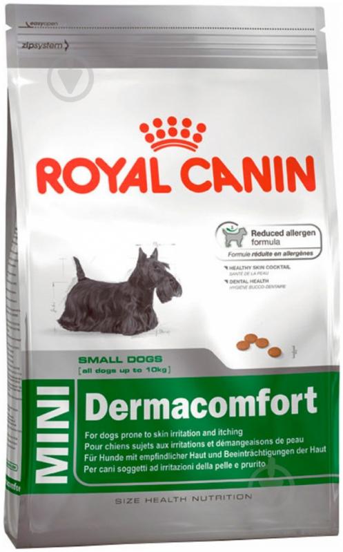 Корм сухой для молодых собак для малых пород Royal Canin Mini Dermacomfort 800 г (домашняя птица) 800 г - фото 1 Корм сухой для молодых собак для малых пород Royal Canin Mini Dermacomfort 800 г (домашняя птица) 800 г - фото 1