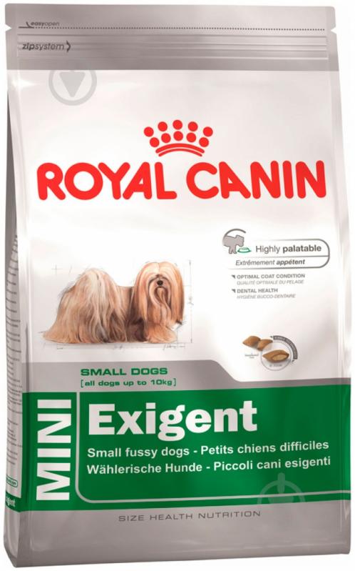 Корм сухий для цуценят для малих порід Royal Canin Mini Exigent 800 г (домашня птиця) 800 г - фото 1