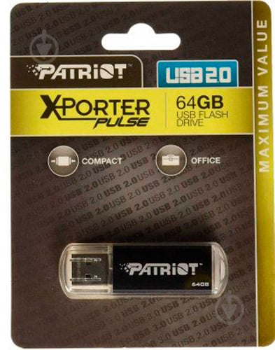 Флеш-память USB Patriot Xporter Pulse 32 ГБ USB 2.0 black (PSF64GXPPBUSB) - фото 3