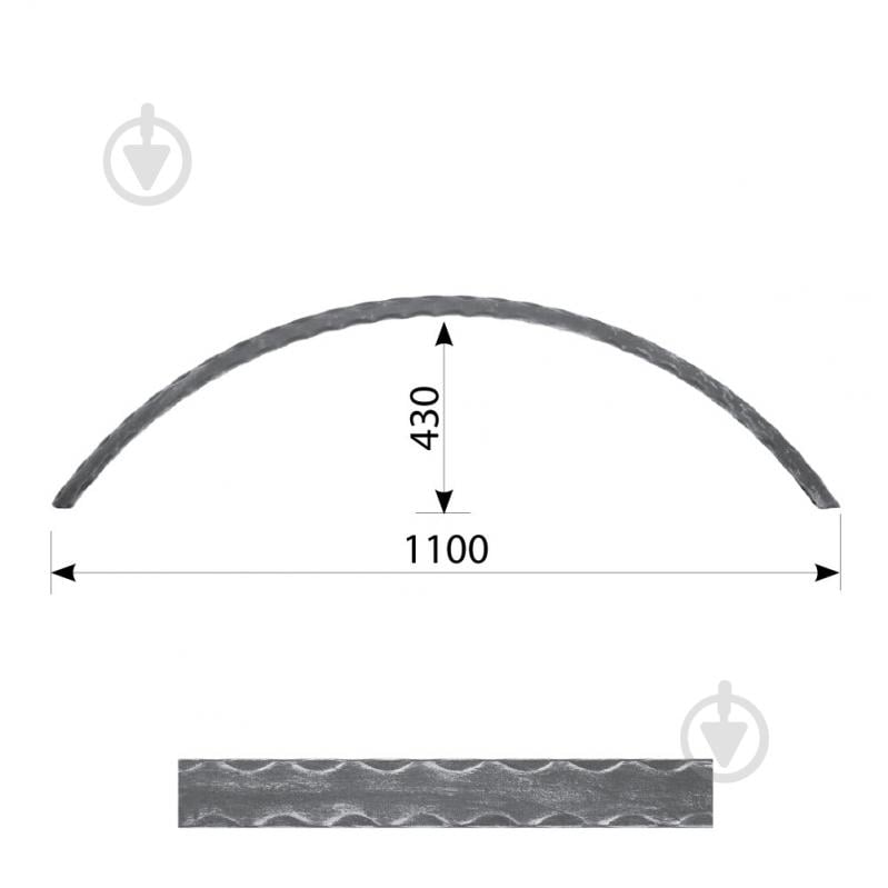 Дуга кованая Артдеко 65.112 430х1100х25х4 мм - фото 2