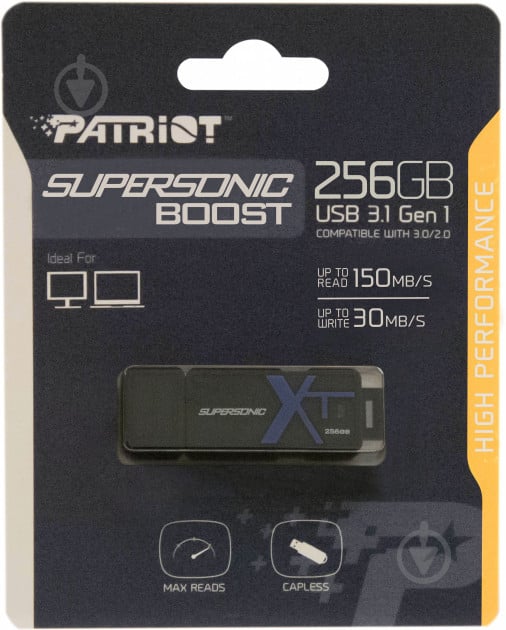 Флеш-память USB Patriot Supersonic Boost 256 ГБ USB 3.1 (PEF256GSBUSB) - фото 4