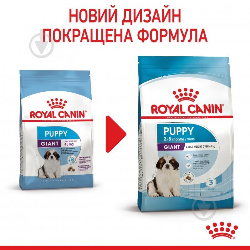 Корм сухий Royal Canin GIANT PUPPY 15 кг (кукурудза, рис) 15 кг - фото 2 Корм сухий Royal Canin GIANT PUPPY 15 кг (кукурудза, рис) 15 кг - фото 2