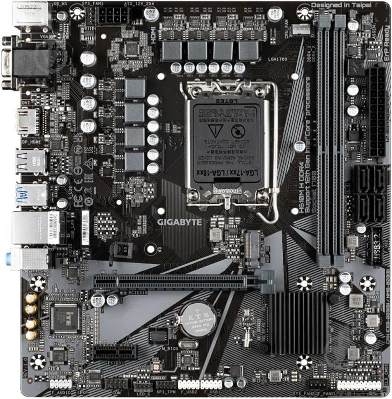 Материнская плата Gigabyte H610M_H (Socket 1700, Intel H610, micro ATX) - фото 1