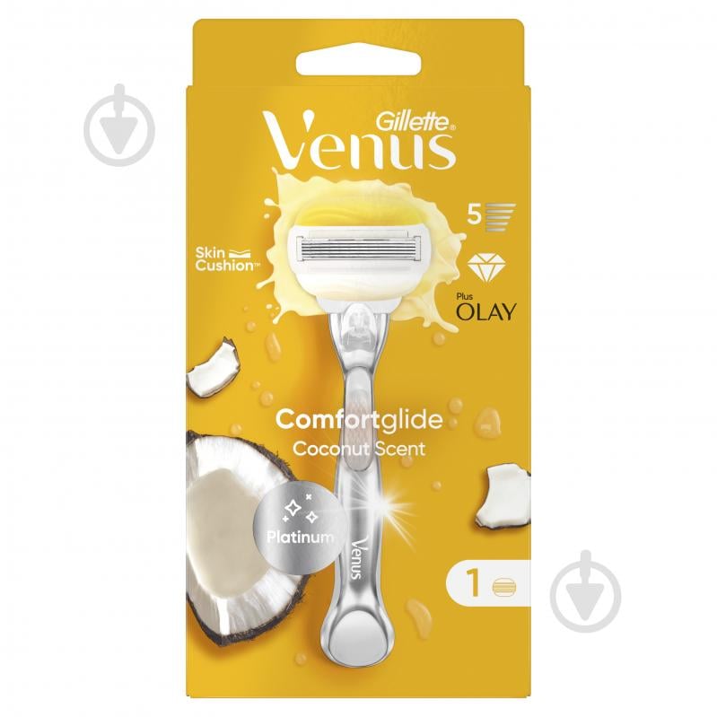 Станок для бритья Gillette Venus ComfortGlide Olay с кокосом с 1 сменным картриджем 1 шт. - фото 2