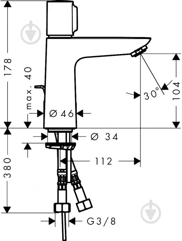 Смеситель для умывальника Hansgrohe Talis Select E (71750000) - фото 4 Смеситель для умывальника Hansgrohe Talis Select E (71750000) - фото 4