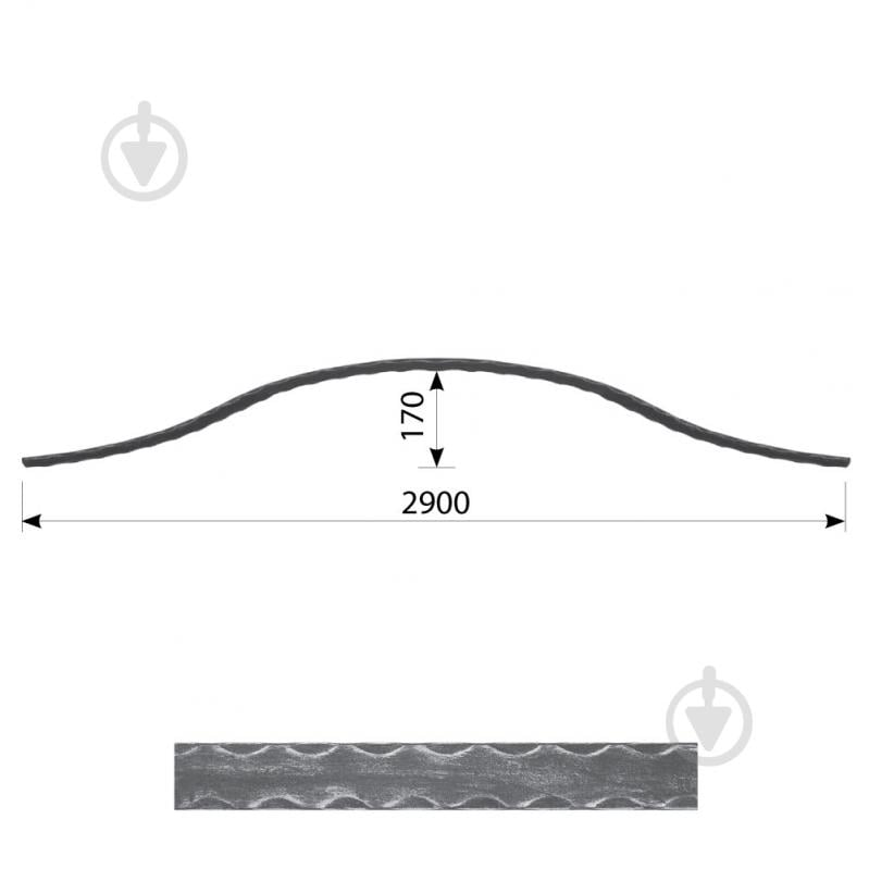 Дуга кована Артдеко 65.113 170х2900х25х4 мм - фото 2