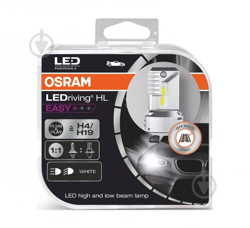 Автолампа світлодіодна Osram LEDriving HL EASY H19 18 Вт 2 шт.(OS64193DWESYHCB) - фото 2